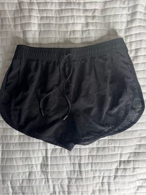 Black Athletic Running Shorts swim coverup